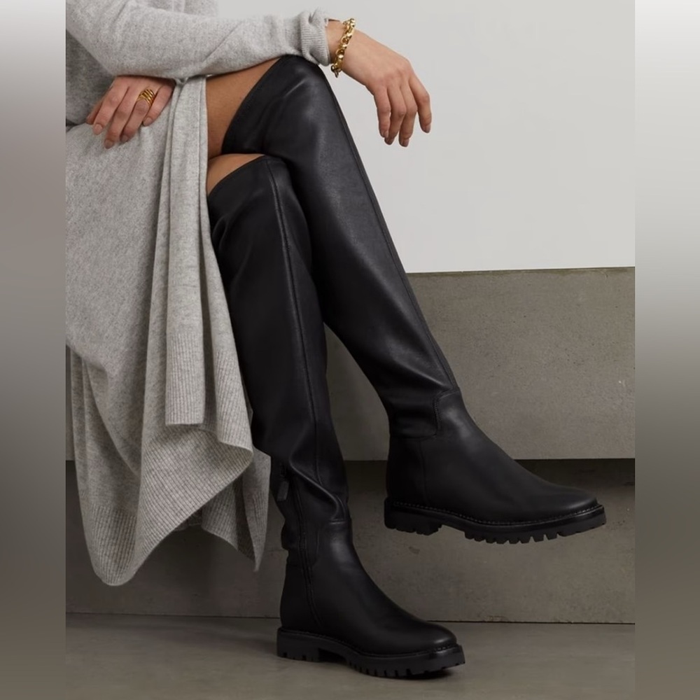 Vince Leather Over-the-Knee Boots